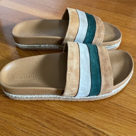 Vince suede slides - size 7 (Euro 37) - EUC minimally worn - Picture 2 of 3